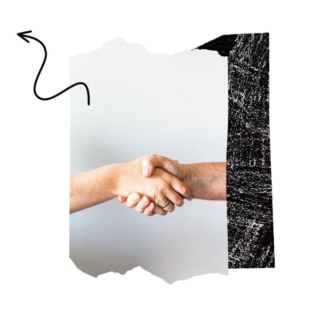 Primo piano di una stretta di mano